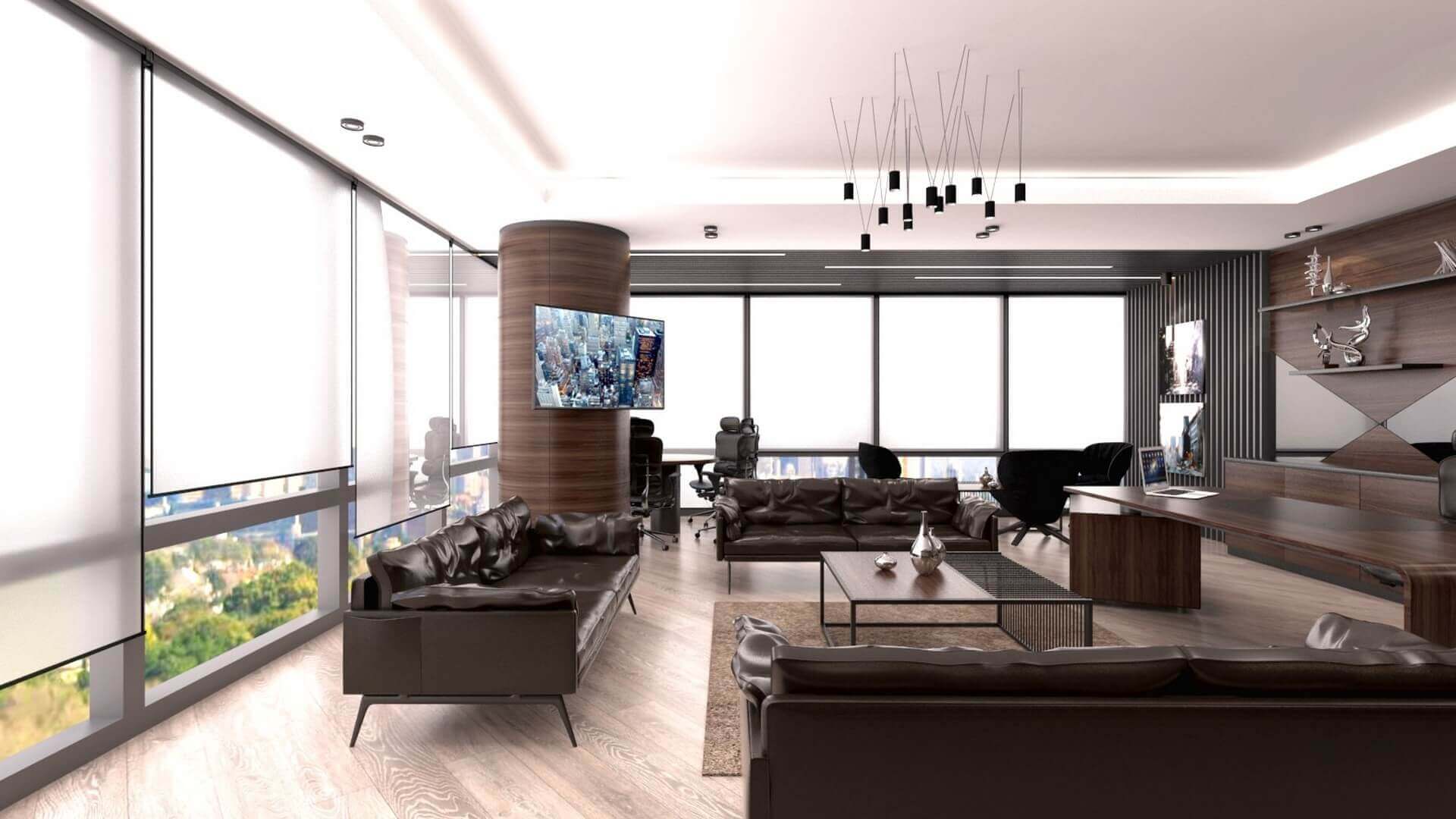İnşaat Firması Ofis Tasarımı, Yıldız Kule, Turan Güneş, Ankara, Ofisler