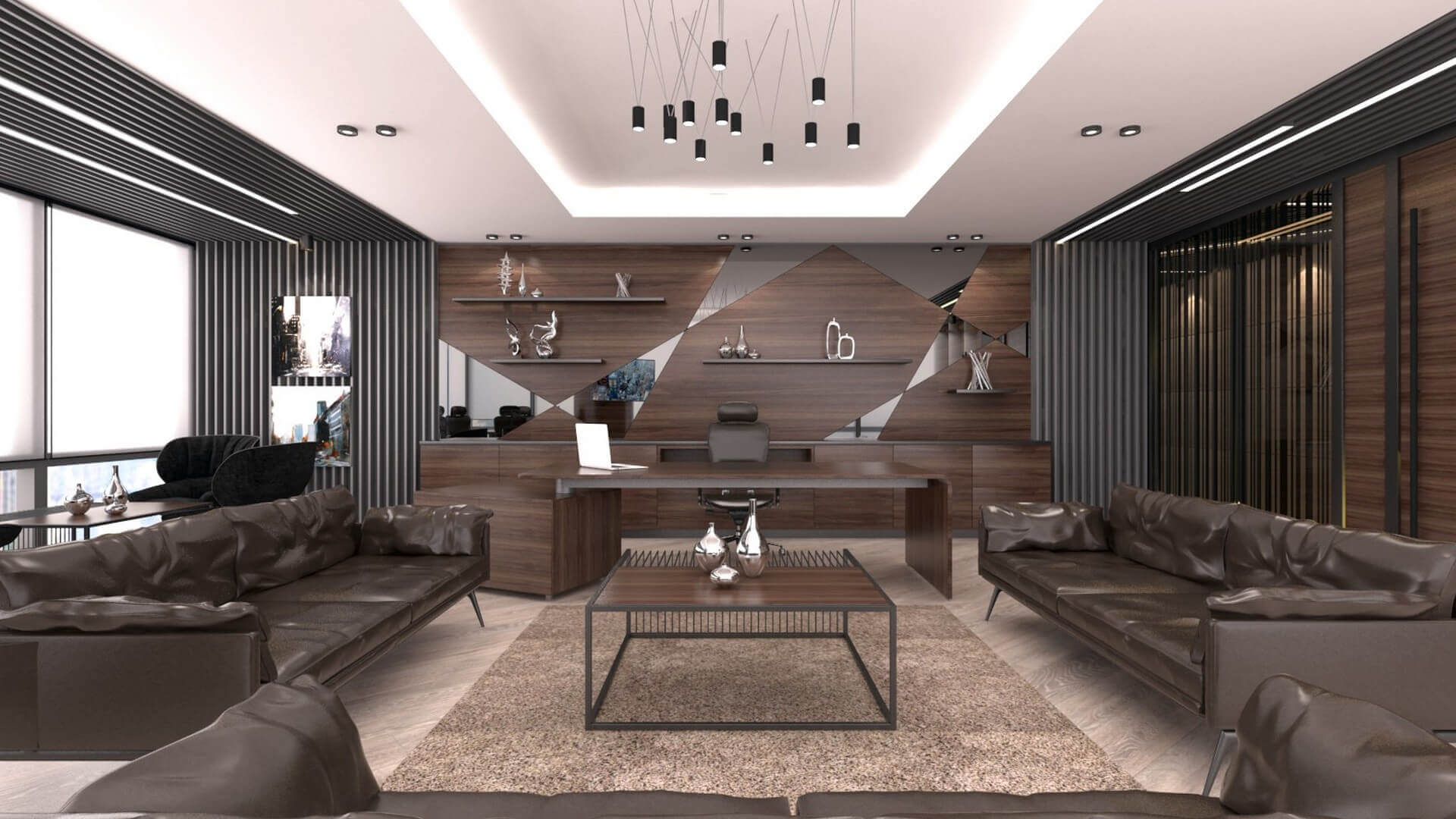 İnşaat Firması Ofis Tasarımı, Yıldız Kule, Turan Güneş, Ankara, Ofisler