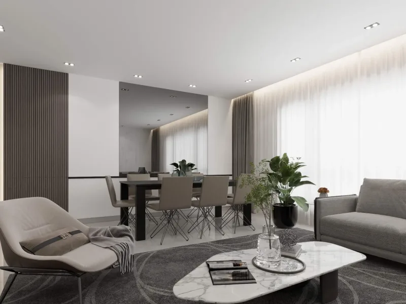 Kent İncek 4+1 Daire, yatay iç mekân