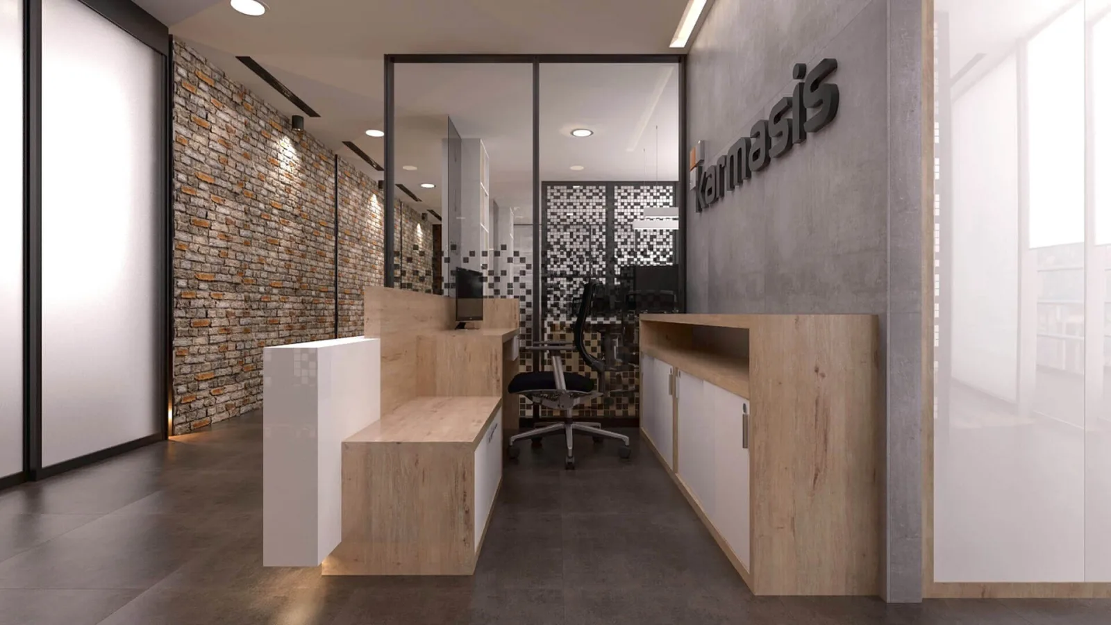 Secretary, Office entrance decoration, Law office design, Office room decoration