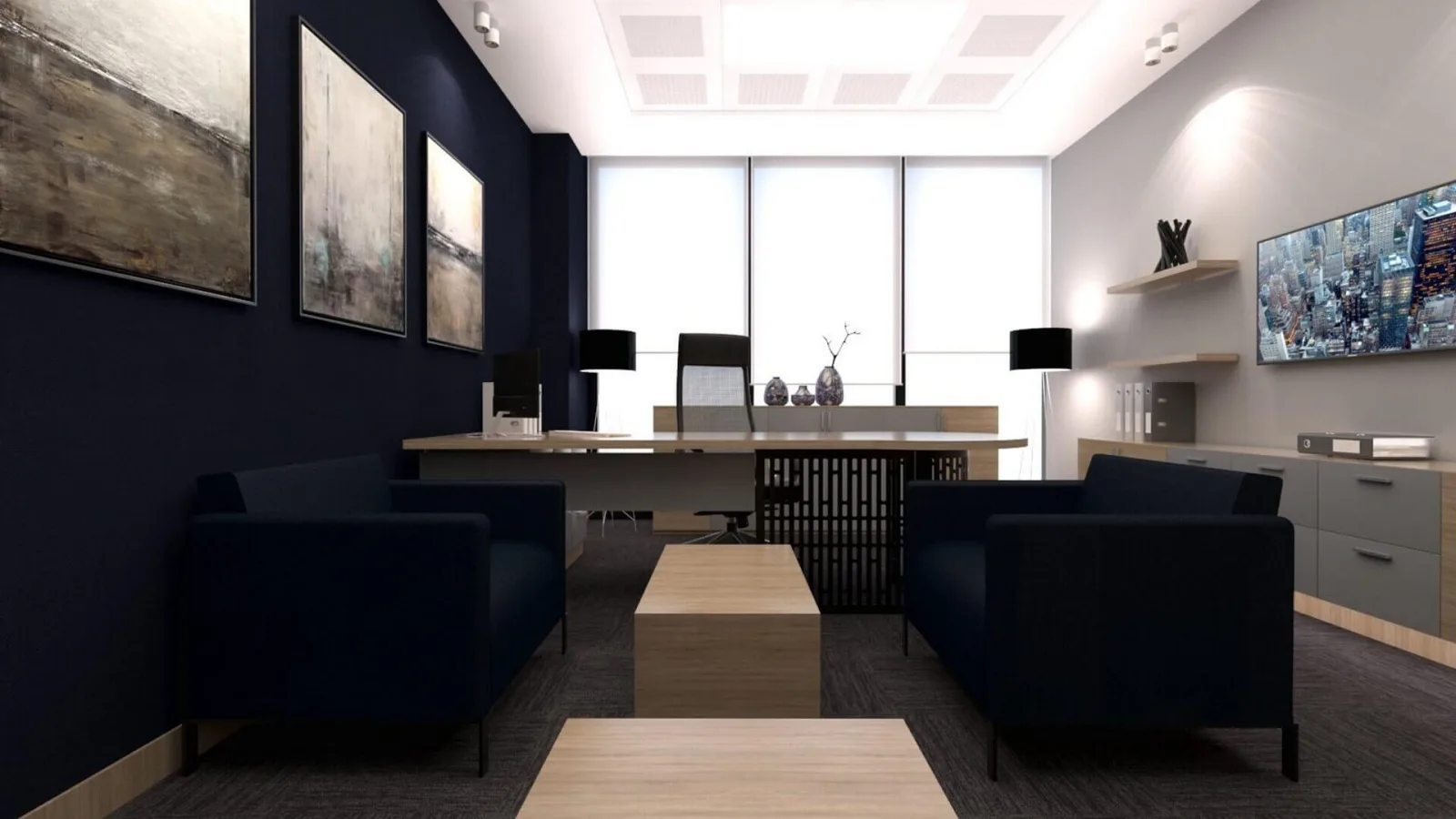 Manager office, Manager office, Ankara office decoration companies, Law office design, Office entrance decoration
