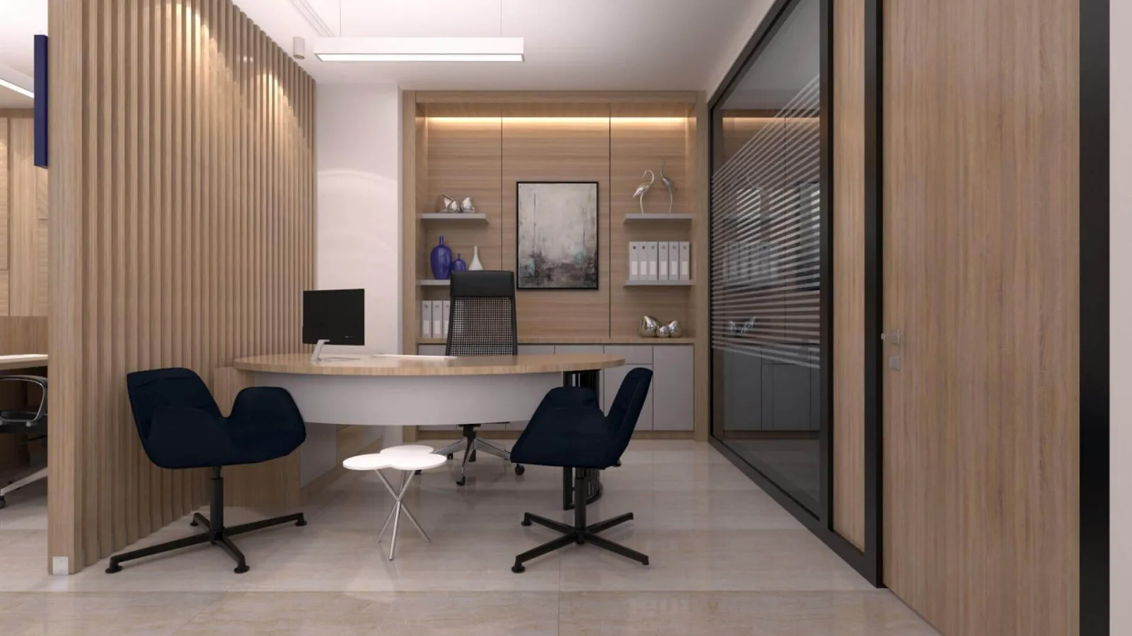 Ankara office decoration companies, Manager office, Law office design, Office entrance decoration