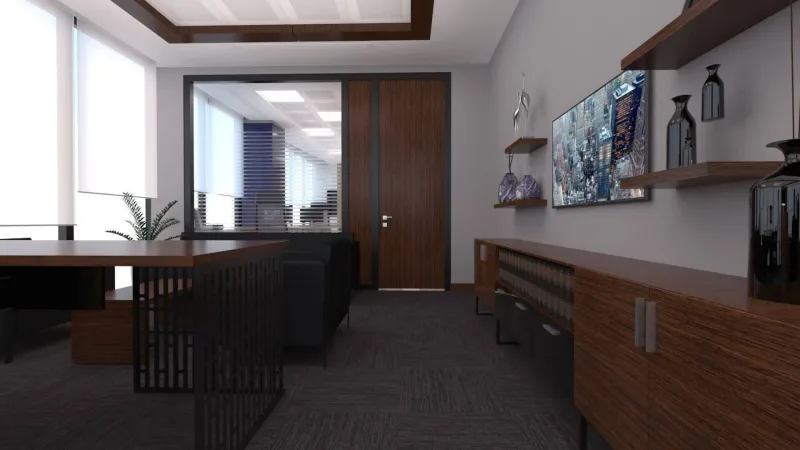 Ankara office decoration companies, Manager office, Law office design, Office entrance decoration