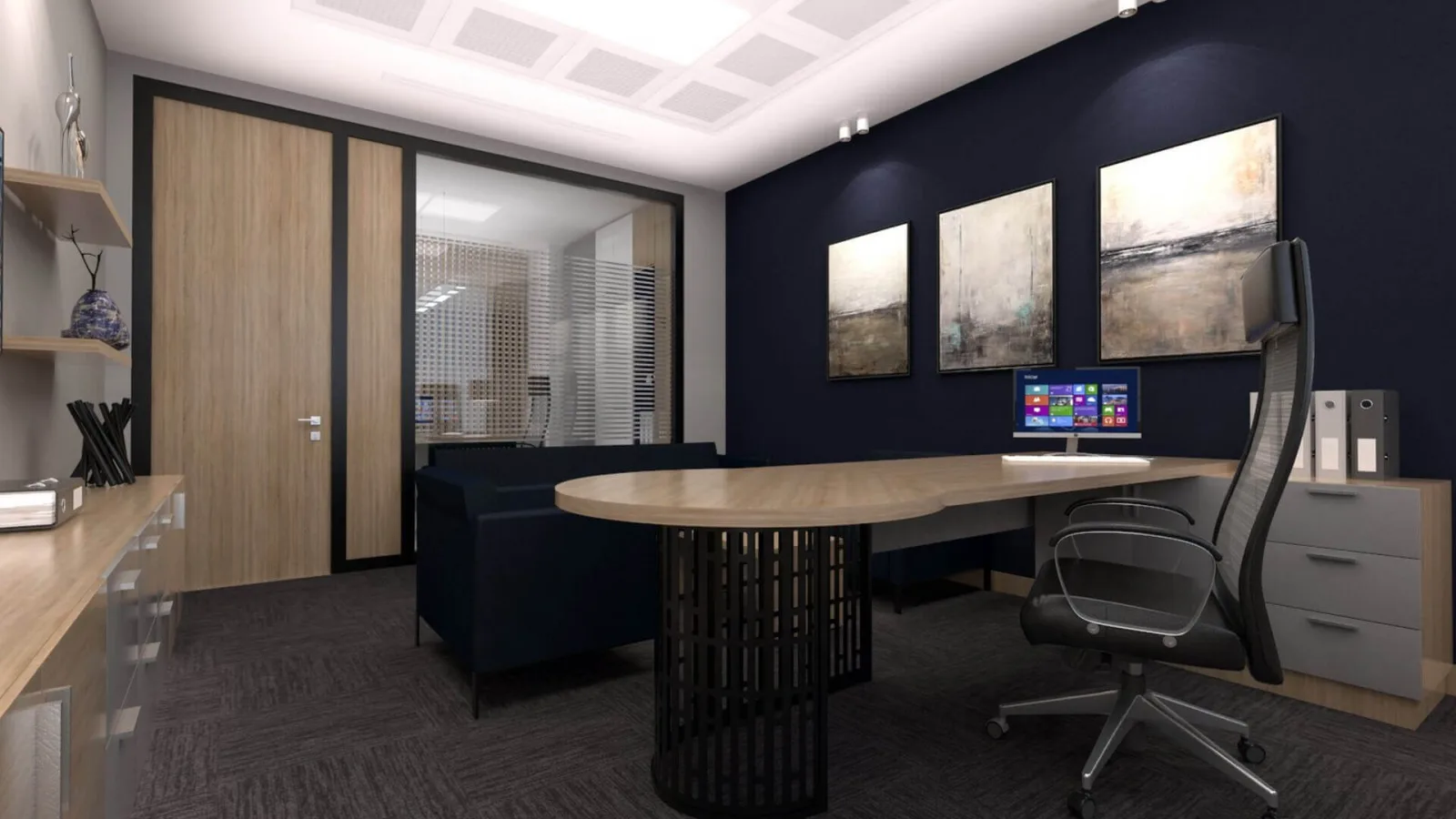 Manager office, Manager office, Ankara office decoration companies, Law office design, Office entrance decoration