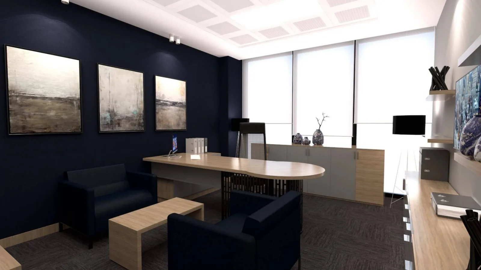 Manager office, Ankara office decoration companies, Manager office, Law office design, Office entrance decoration