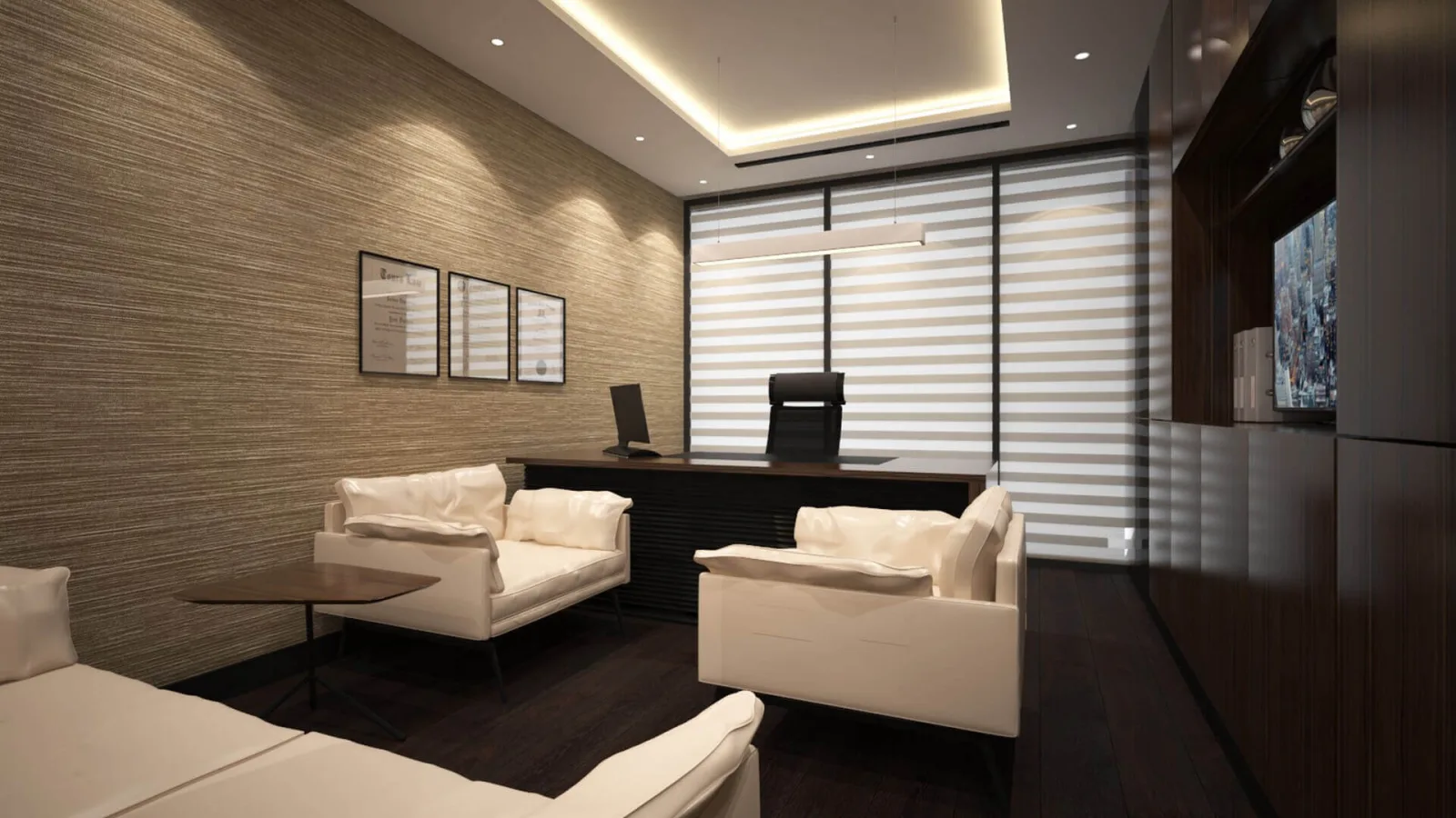 Executive room designs, Law office design, Luxury office decoration ankara, Waiting area
