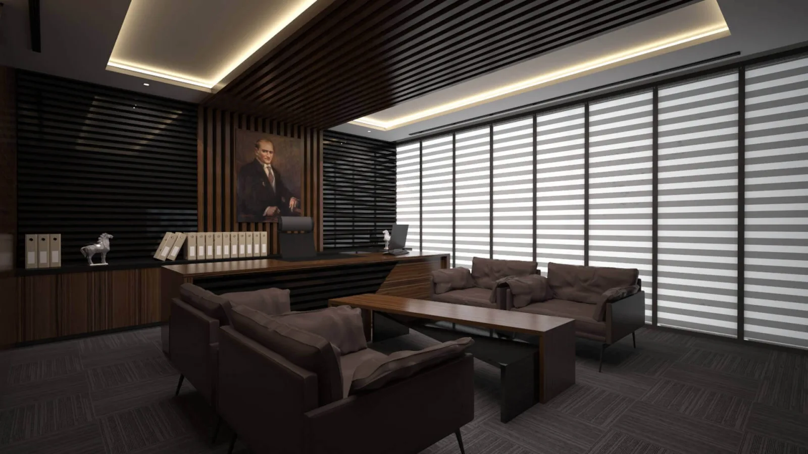 Executive room designs, Law office design, Luxury office decoration ankara, Waiting area