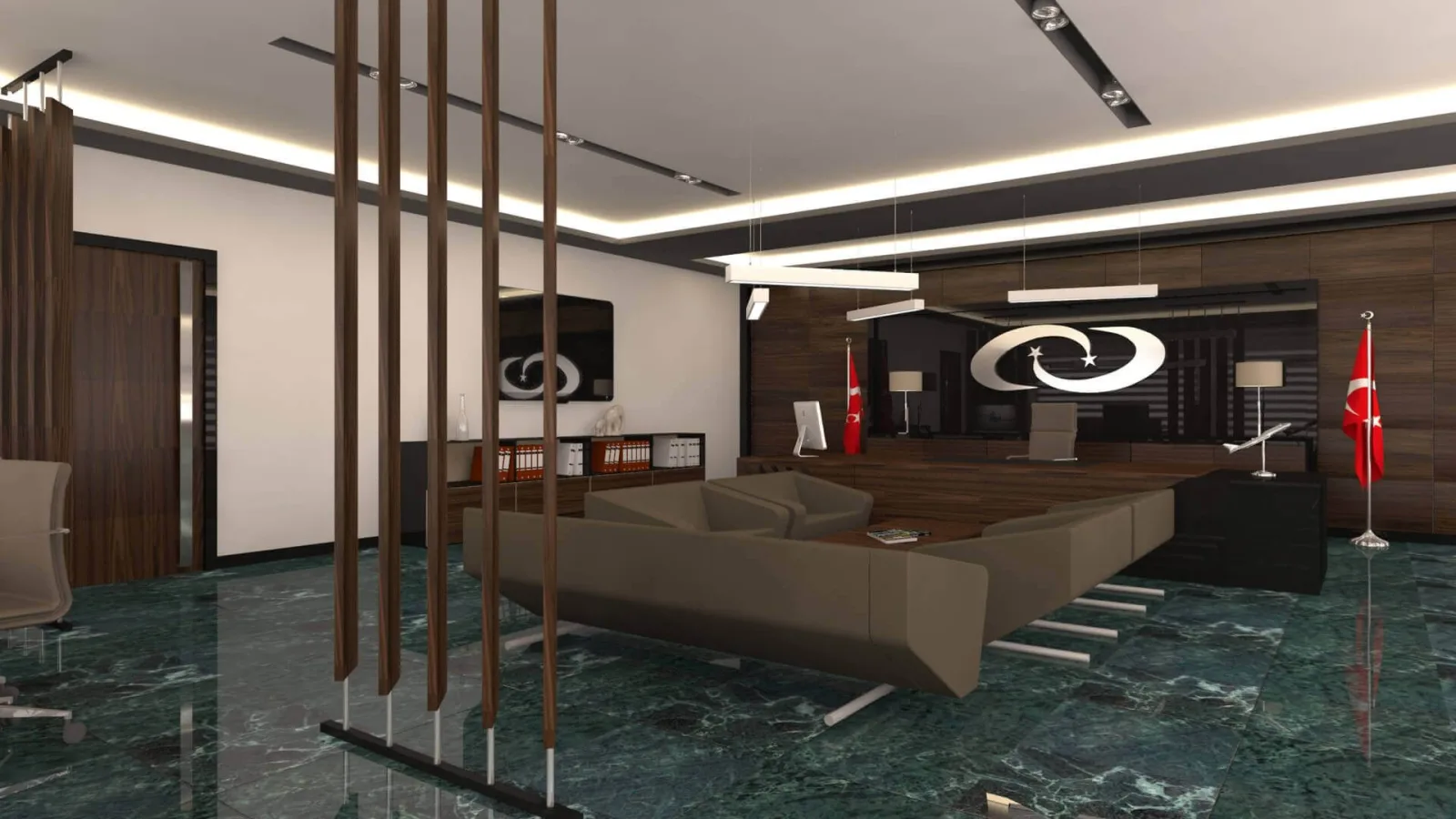 Office entrance decoration, Law office design