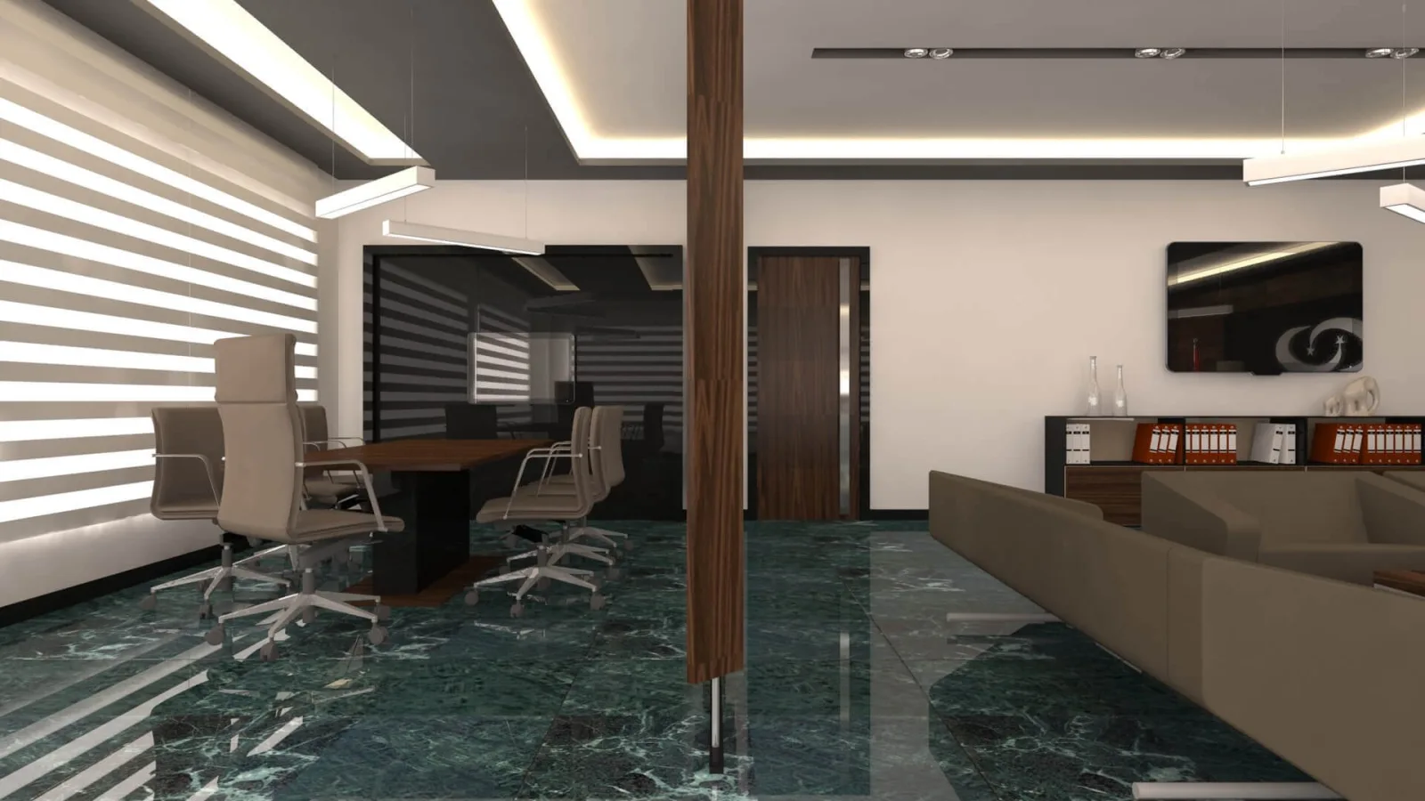 Office entrance decoration, Law office design