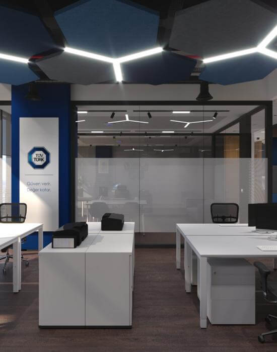 Tüvtürk Ofis - Hukuk bürosu tasarımı | lüks ofis projeleri