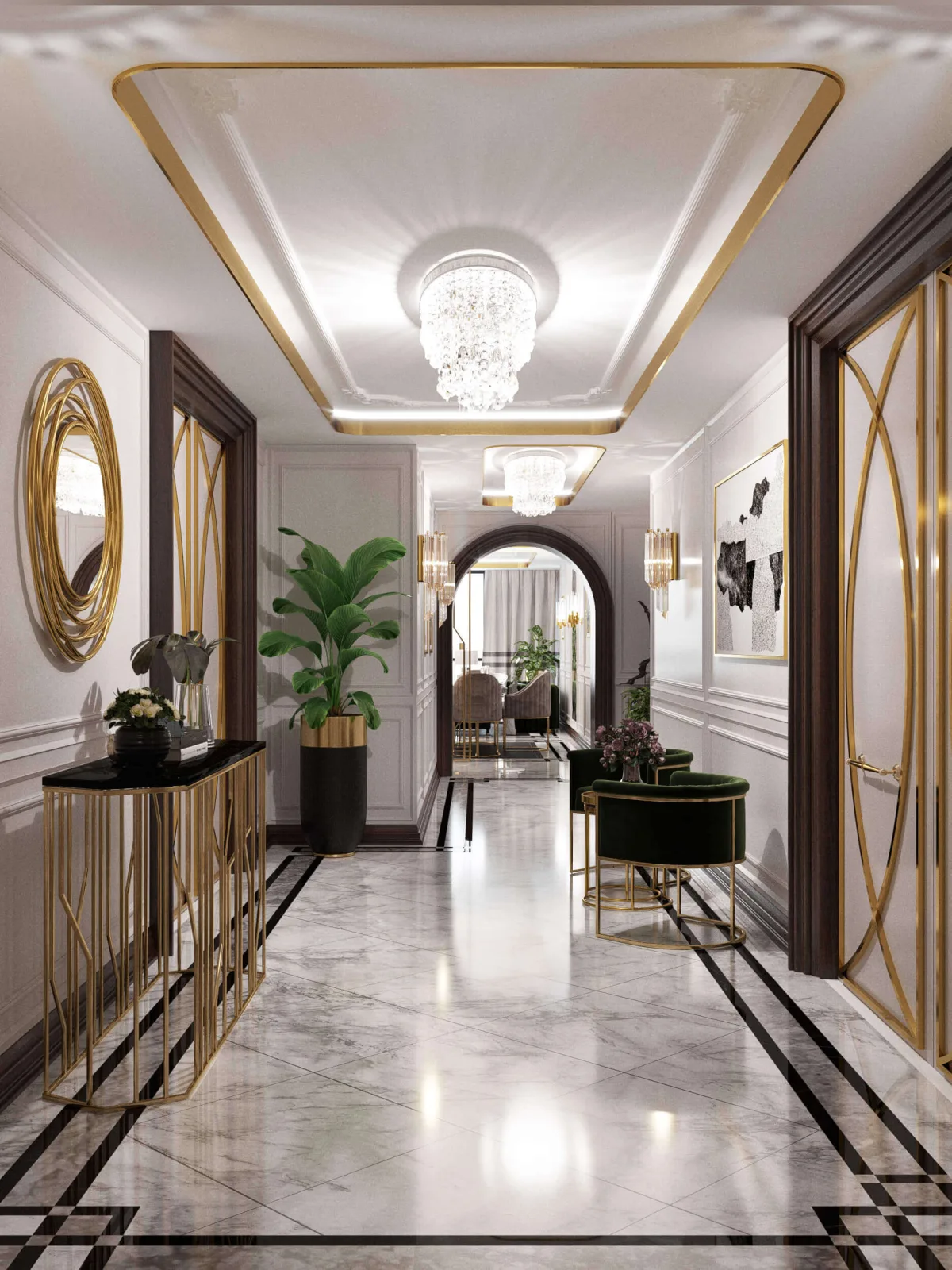 In this space, which we designed for our clients who desired their home to have a much more magnificent and luxurious…