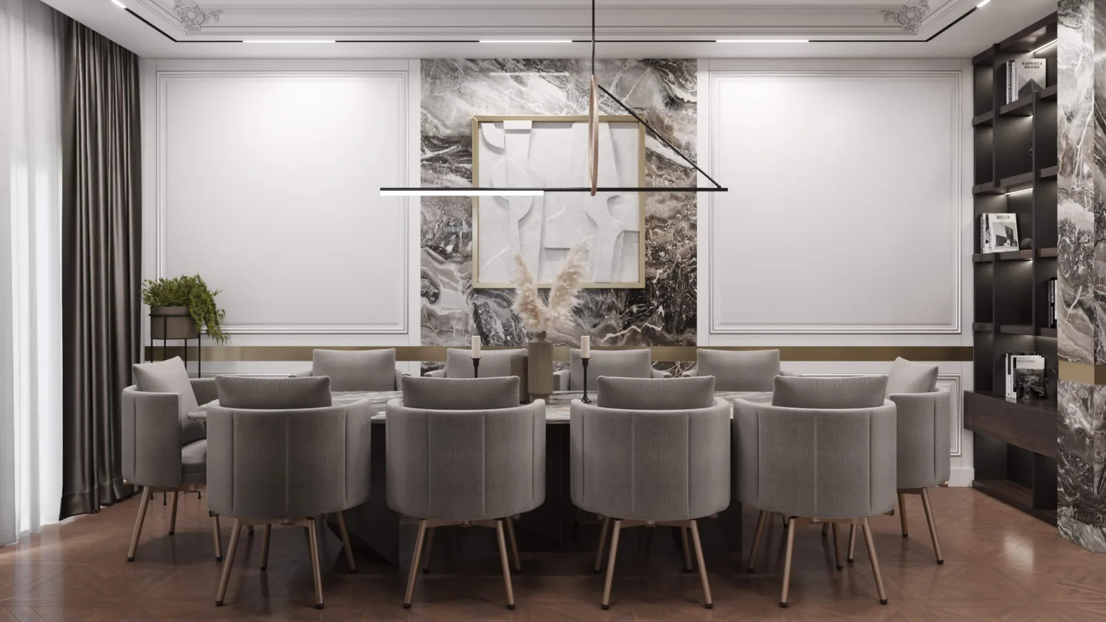 We redefined the dining area to achieve a highly refined ambiance. With the touches of our interior design team, we blended…