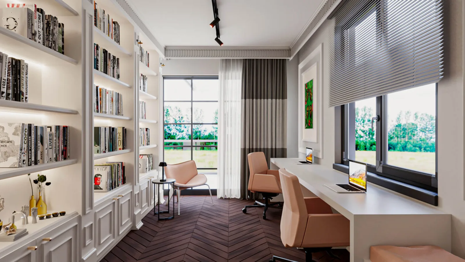 In order to enhance the functionality of the space, we designed the window facade as a workspace where we can benefit from…