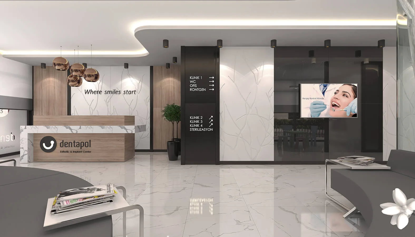 Dental clinic design, Oral and dental health polyclinic, Oral and dental health polyclinic, Doctor office