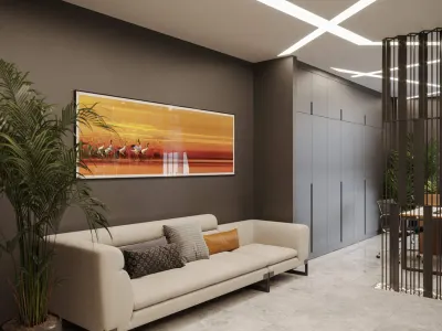 Establishing a wide and spacious atmosphere in a professional office environment is always a priority for us. In the project we implemented for Pusula Enerji, located in the Mahall Ankara office complex, we designed built-in cabinet systems in exact harmony with the wall surfaces to ease vertical circulation. Thanks to these integrated storage units, we flawlessly resolved the office's archive, cloakroom, and general storage needs, while providing maximum functionality throughout the office interior design process.