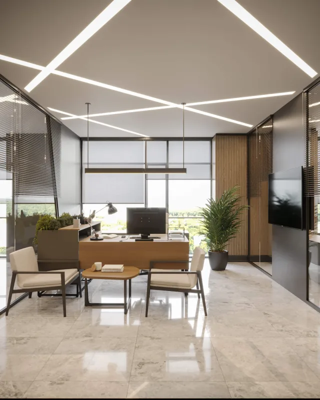 While designing an ergonomic and comfortable working environment in our office projects, we consider lighting elements as…