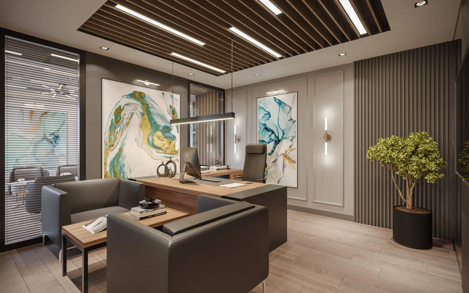 In our office projects, we make design decisions that emphasize corporate seriousness alongside ergonomics and comfort.…