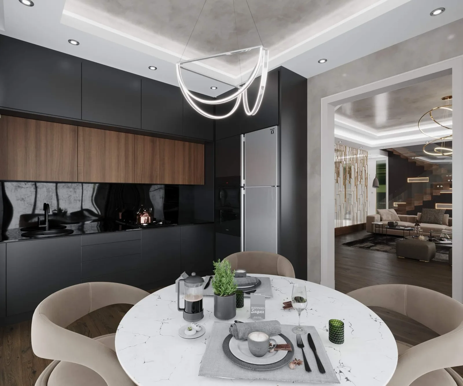 In this luxury residential project, which we handled with a completely original approach, we chose to step outside the…