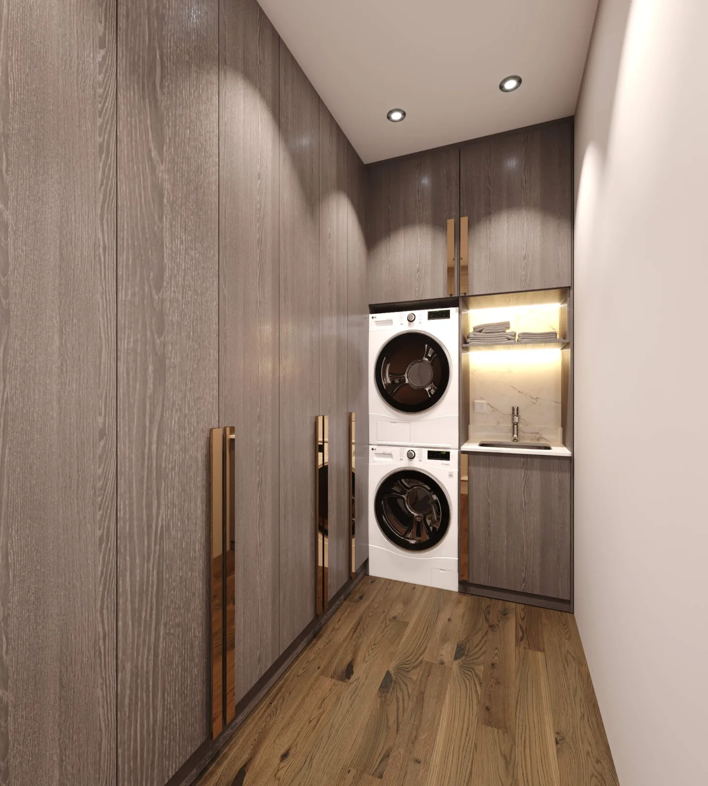During the interior design phase of the laundry room, one of our primary objectives was to achieve an extremely tidy and…