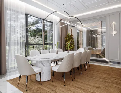Yeni Batı Villa – Ankara Villa Tasarım, Ev Tasarım ve Yemek Odası Tasarımı - Görsel 10