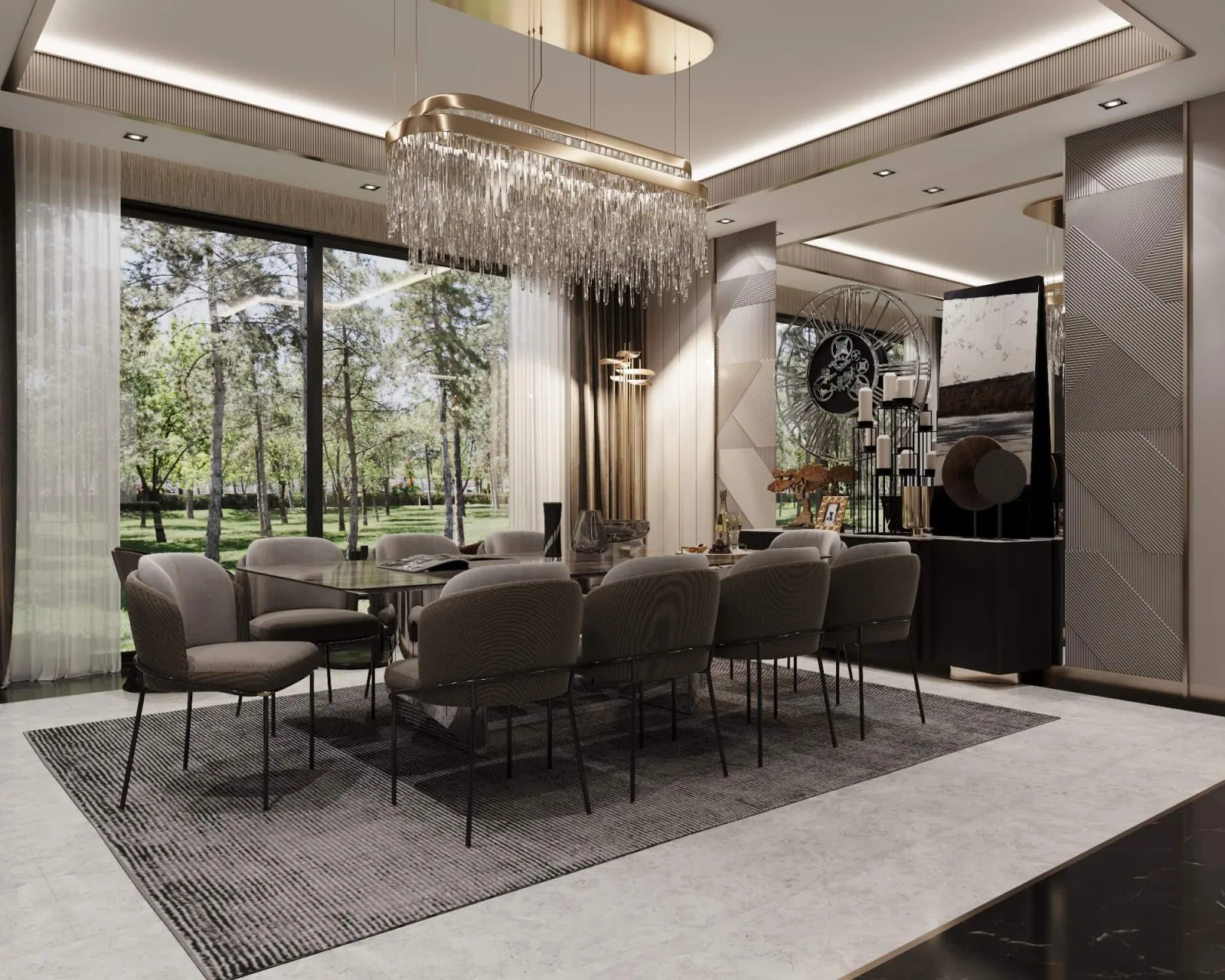 Imagine an exceptionally spacious, bright dining area seamlessly connected to the kitchen and lounge, opening directly into…
