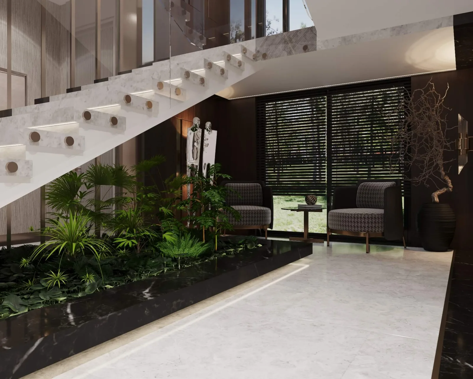 We seamlessly extended the lush greenery, the most striking feature of this complex, into our villa interior design. —…