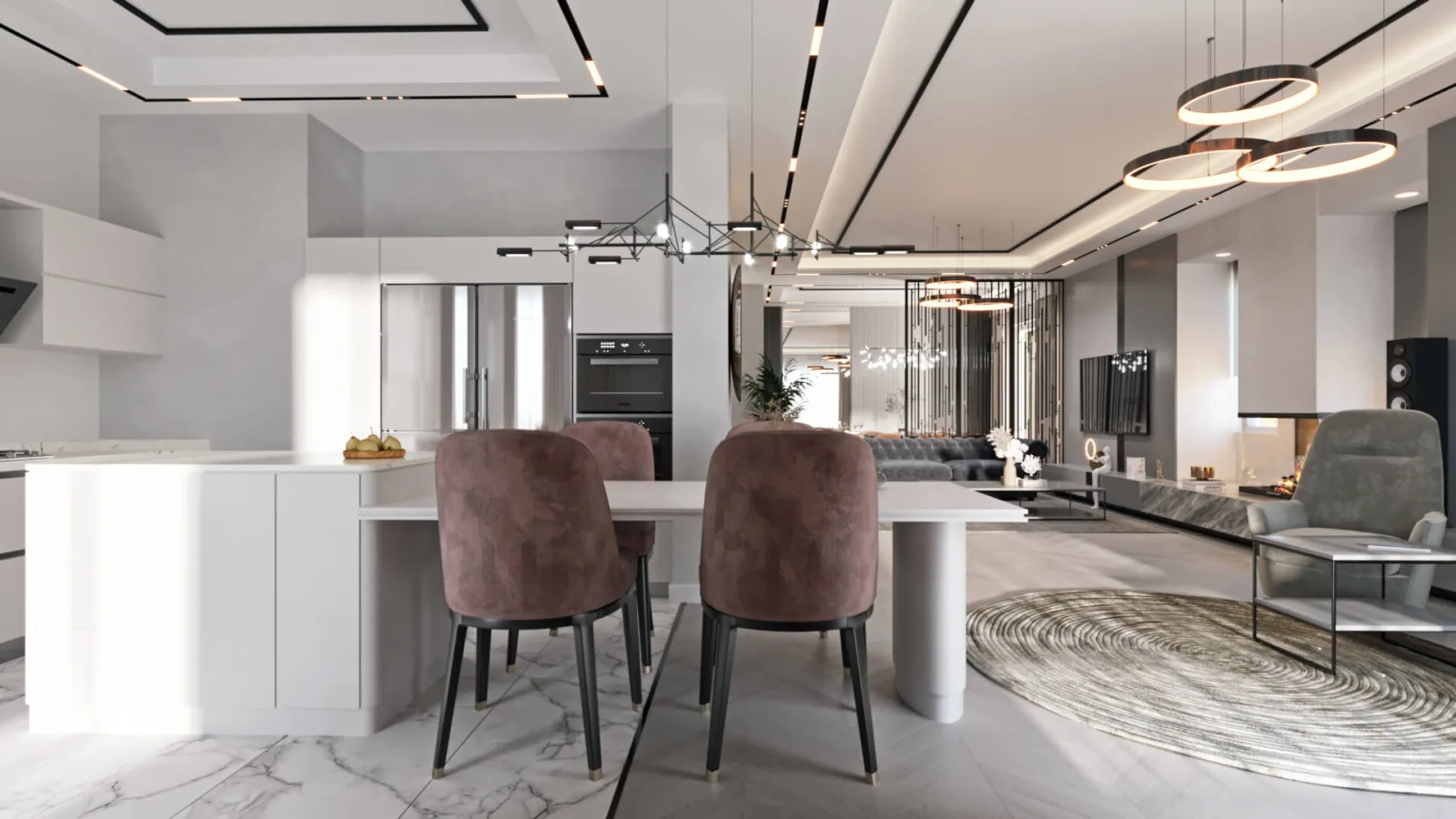 Villa iç dekorasyon, Lüks ev içi, Natamam villa, Natamam villa, Lüks villa iç dizayn