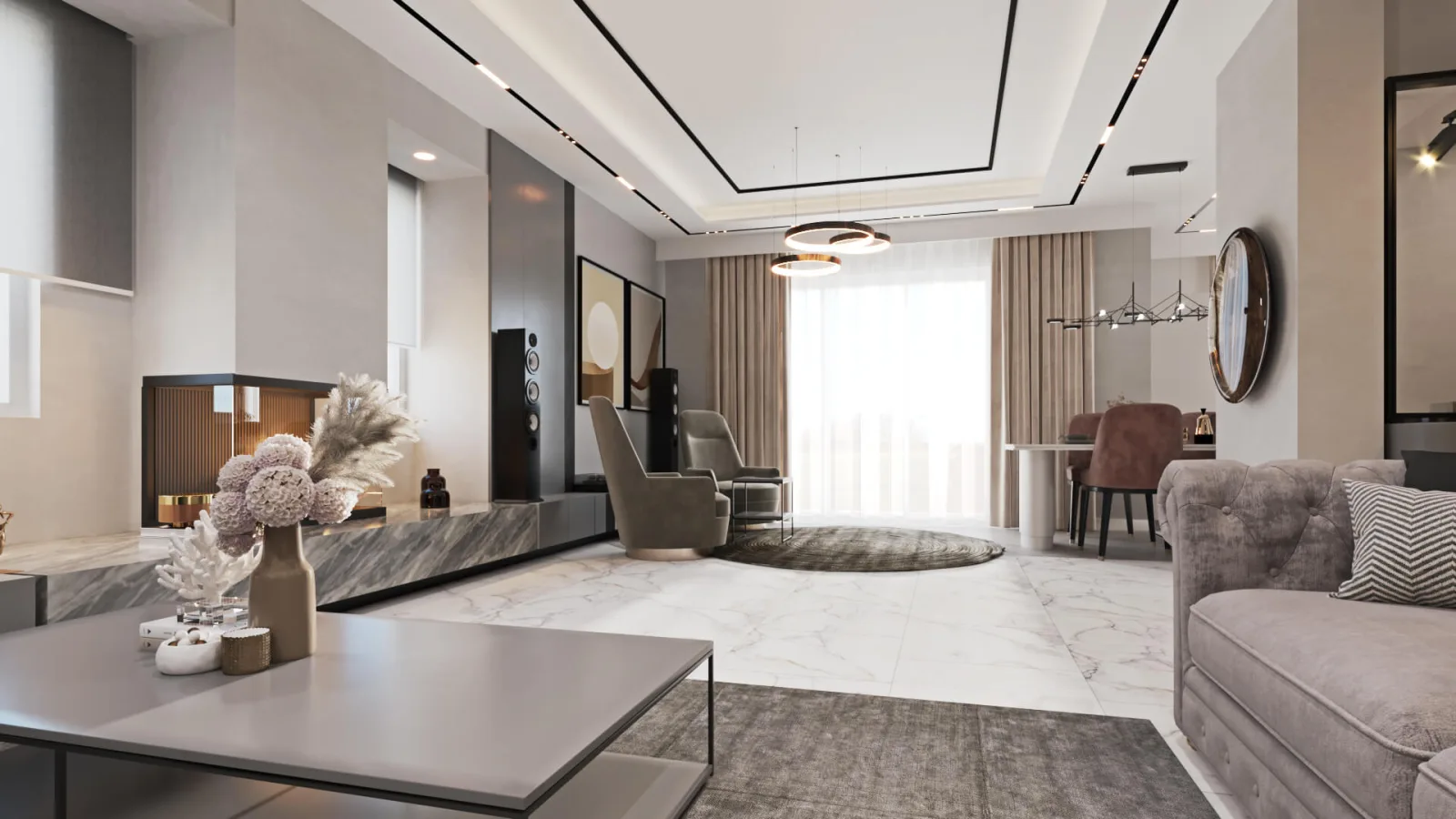 Villa iç dekorasyon, Lüks ev içi, Natamam villa, Natamam villa, Lüks villa iç dizayn