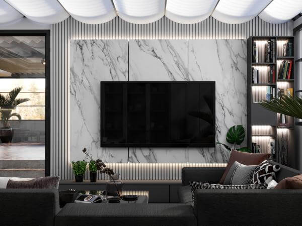 Lüks villa içi Detayı - Lüks villa içi | minimalist villa tasarımı