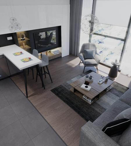 Elmar Towers 60 M2 - Lüks villa iç mimari | lüks konut tasarımı