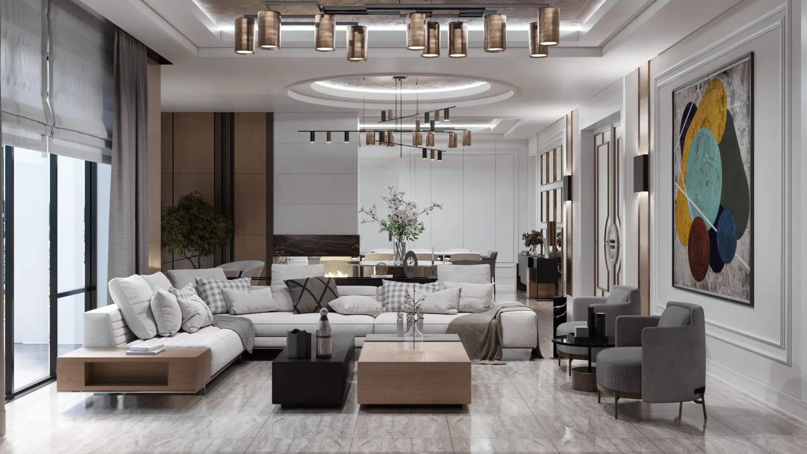 Living rooms are primary spaces where residents spend most of their time and host guests. In this valuable living area, we…