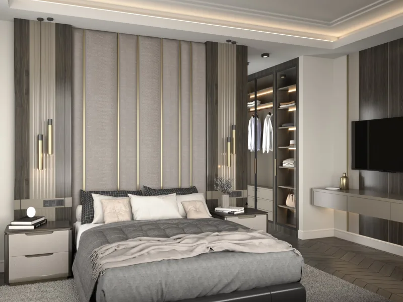 We designed bedrooms, which are the most private spaces where you leave all the stress of the day behind, by blending your…