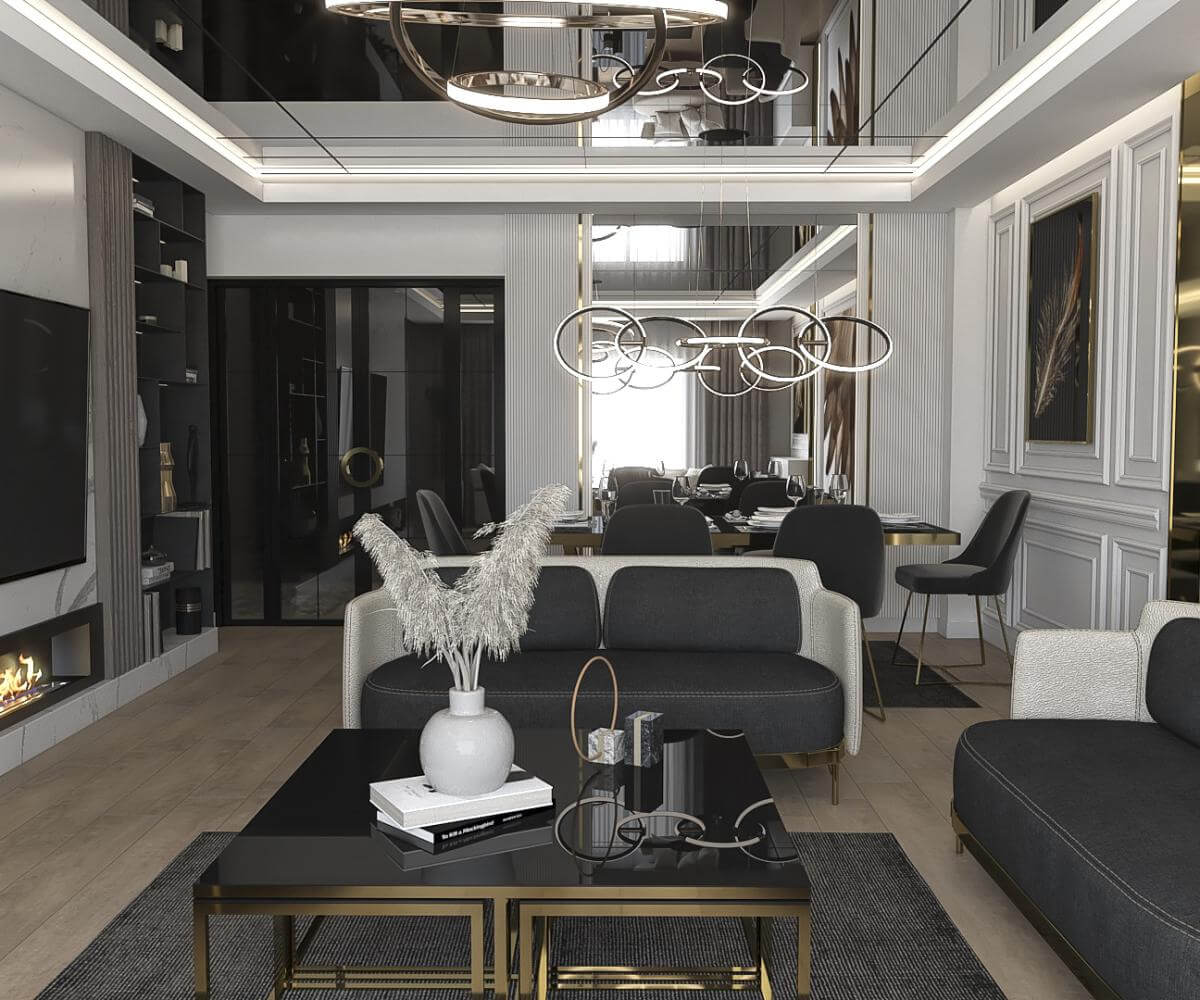 Villa iç dekorasyon Detayı - Villa iç dekorasyon | Ankara iç mimarlık