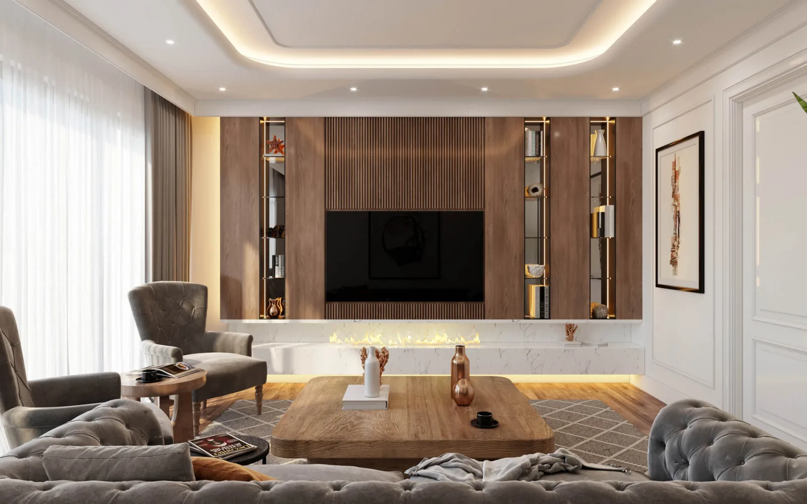 House interior decoration prices, Ankara luxury home, Ankara luxury home projects, Natamam Villa, Luxury house indoor design