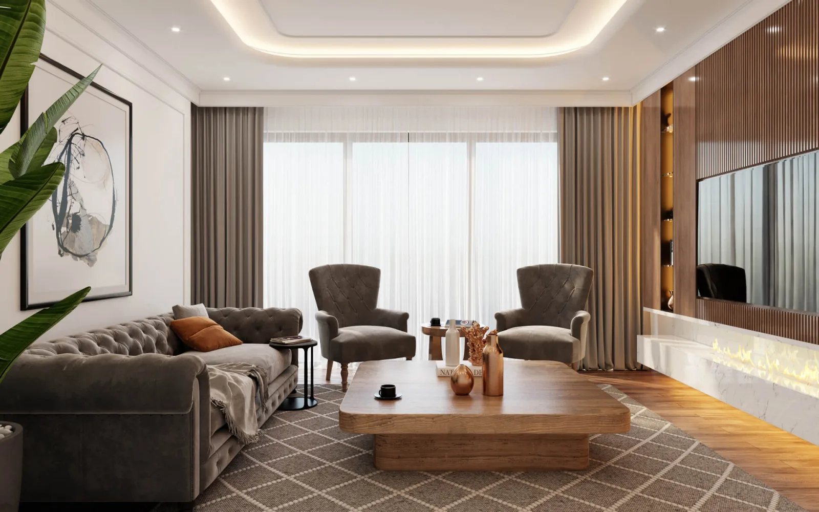 House interior decoration prices, Ankara luxury home, Ankara luxury home projects, Natamam Villa, Luxury house indoor design