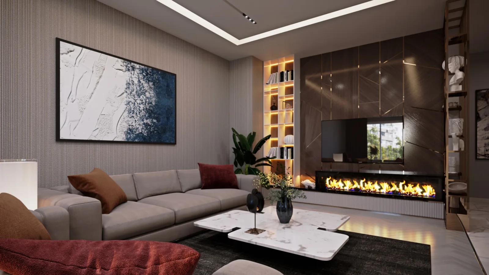 Ankara villa dekorasyon, Lüks villa iç dekorasyonları, Lüks villa iç dizayn, Ev tadilat, Natamam villa
