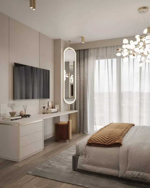 In our bedroom projects, we generally prefer to create a more peaceful and minimalist atmosphere. Accordingly, we adopted…
