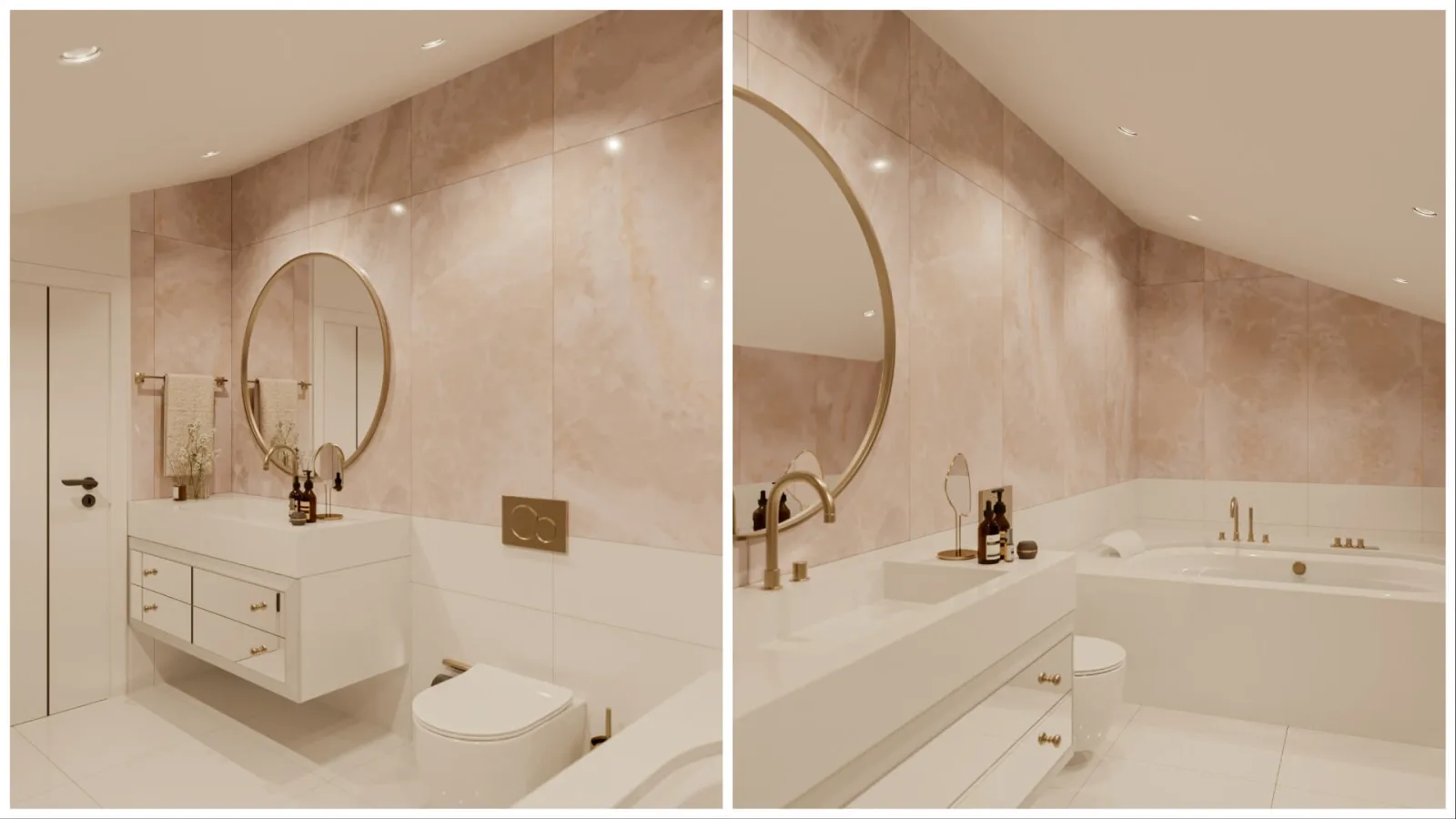 Modern ve sofistike çizgilerle kurguladığımız bu lüks banyo projesinde, kullanıcılarımızın günün yorgunluğunu atabileceği…