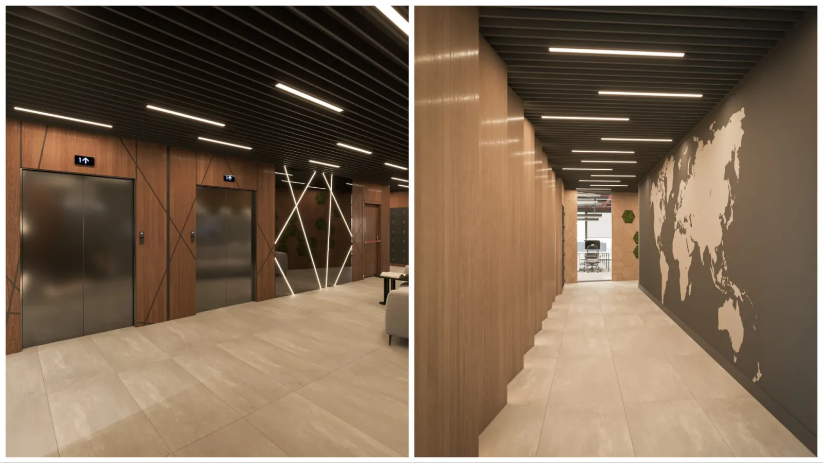 We integrated sound-absorbing baffle ceiling applications to enhance acoustic comfort, extending the contemporary and…