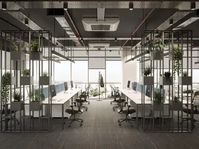 As a corporate interior architecture studio, we have implemented strategic layouts to optimize employee productivity in open-plan office environments. Accordingly, by redefining the spatial configuration, we integrated acoustic-performing separators and low partition panels; thus, we created individual focus areas for our team while elevating working comfort to the highest level by minimizing environmental distractions.