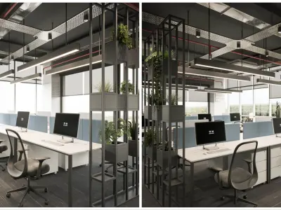 As Umut GÜRLER Interior Architecture, standing out among Ankara interior design firms, we have created customizable areas at workstations thanks to the ergonomic furniture we integrated into our spatial designs, thereby elevating both user comfort and office productivity to the highest level.