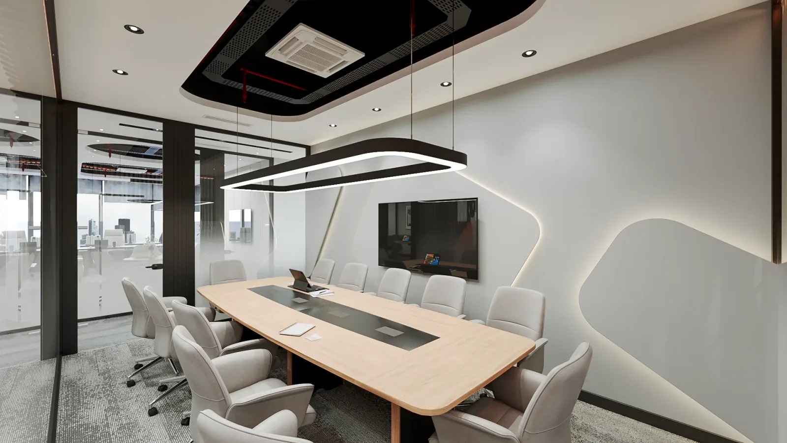 This meeting room, which we designed for the Davinci Energy office, offers an ideal atmosphere for strategic discussions…