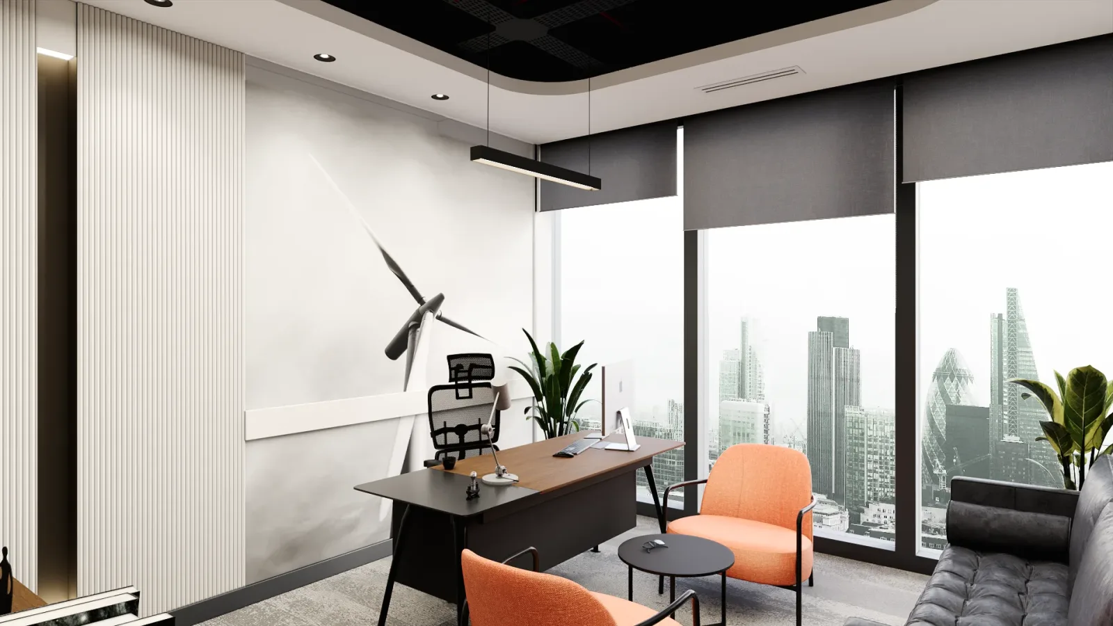 In the workspaces, we seamlessly maintained the monochrome color palette that dominates the overall interior. By…
