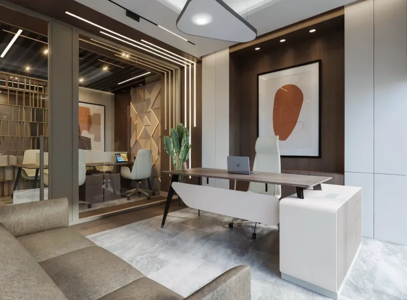 As a corporate interior architecture office, in the spaces we designed, we integrated the large executive desk with the…