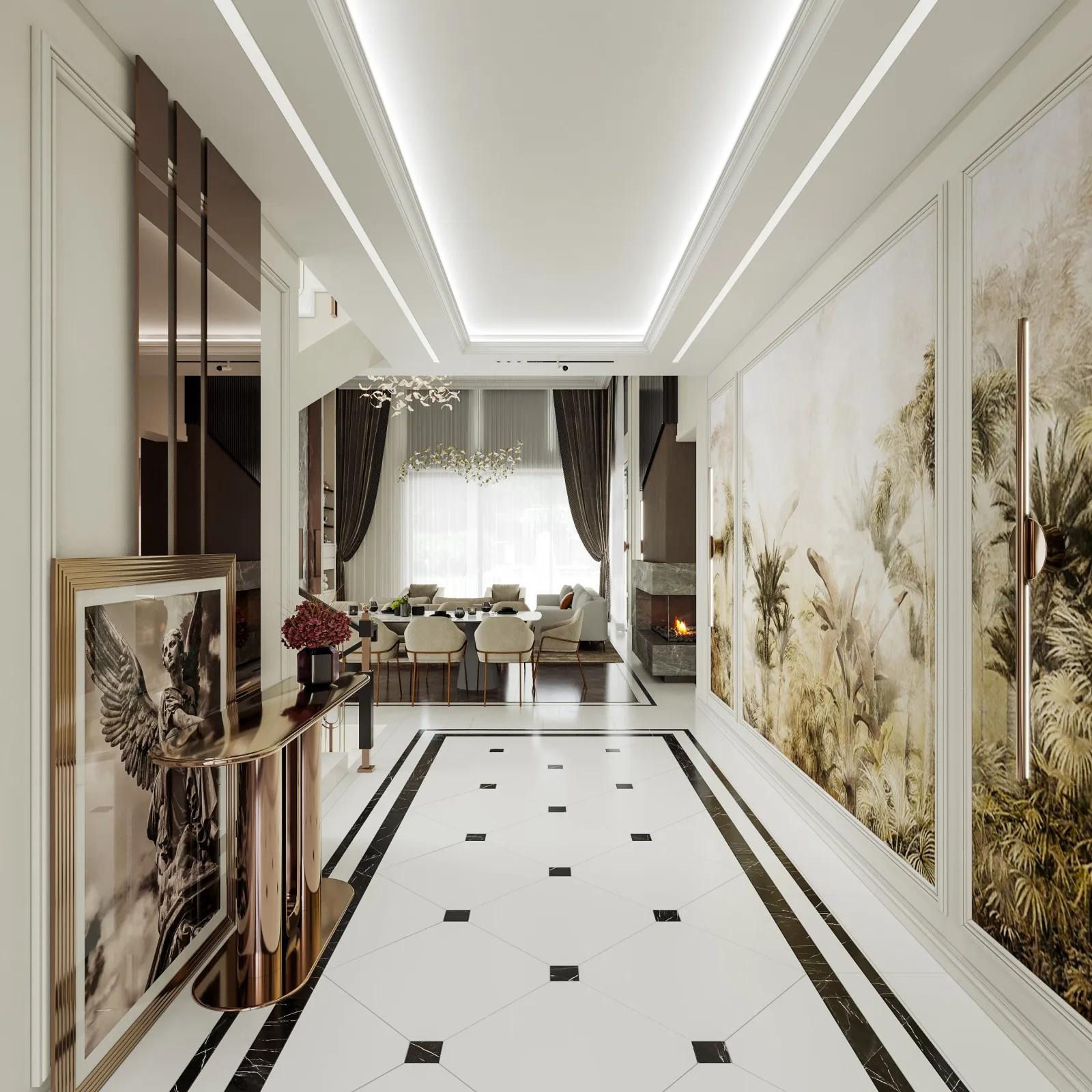 Ankara villa dekorasyon, Villa iç dekorasyon, Lüks villa iç dizayn, Natamam villa, Villa tasarım