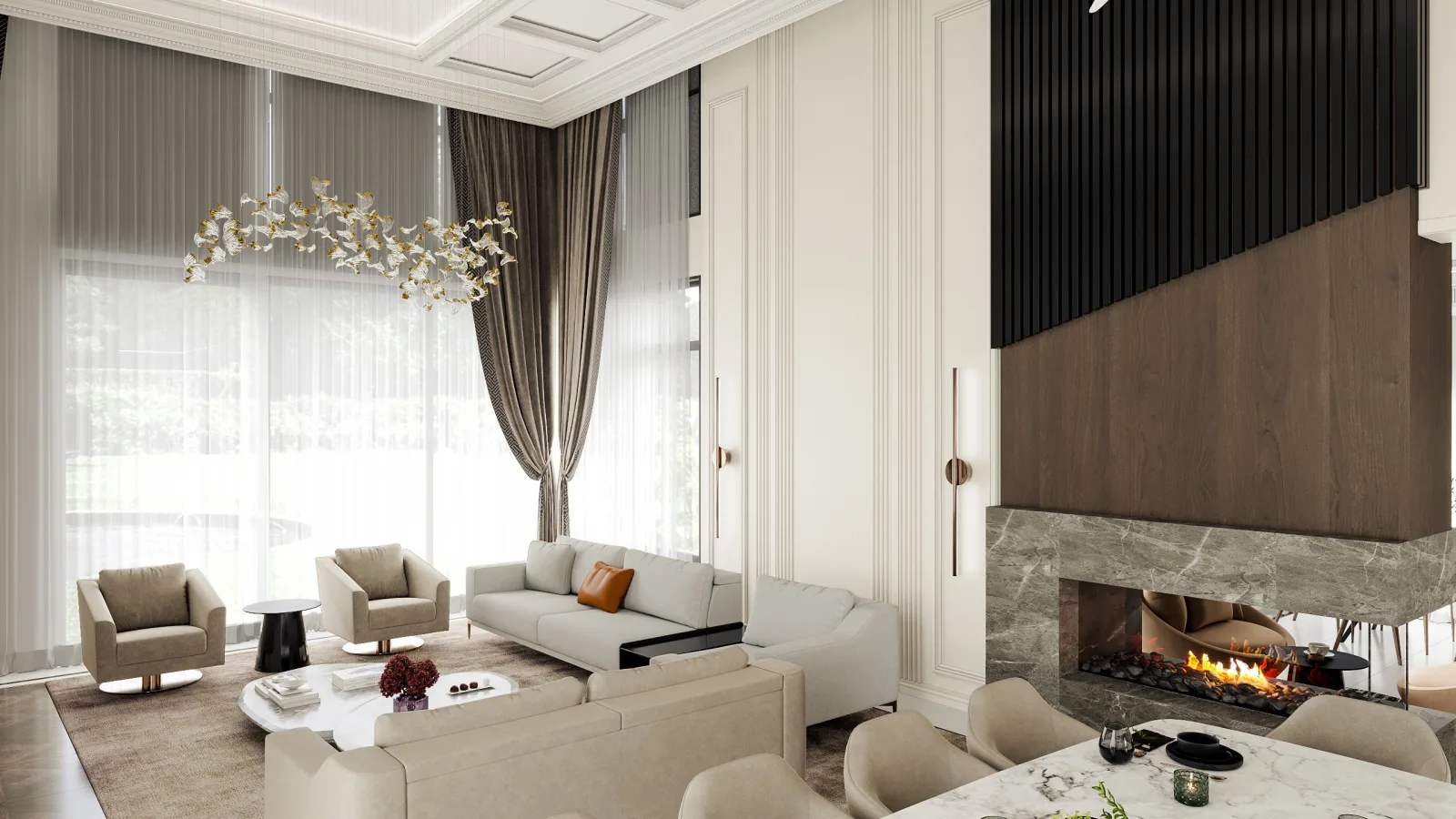 Ankara villa dekorasyon, Villa iç dekorasyon, Lüks villa iç dizayn, Natamam villa, Villa tasarım