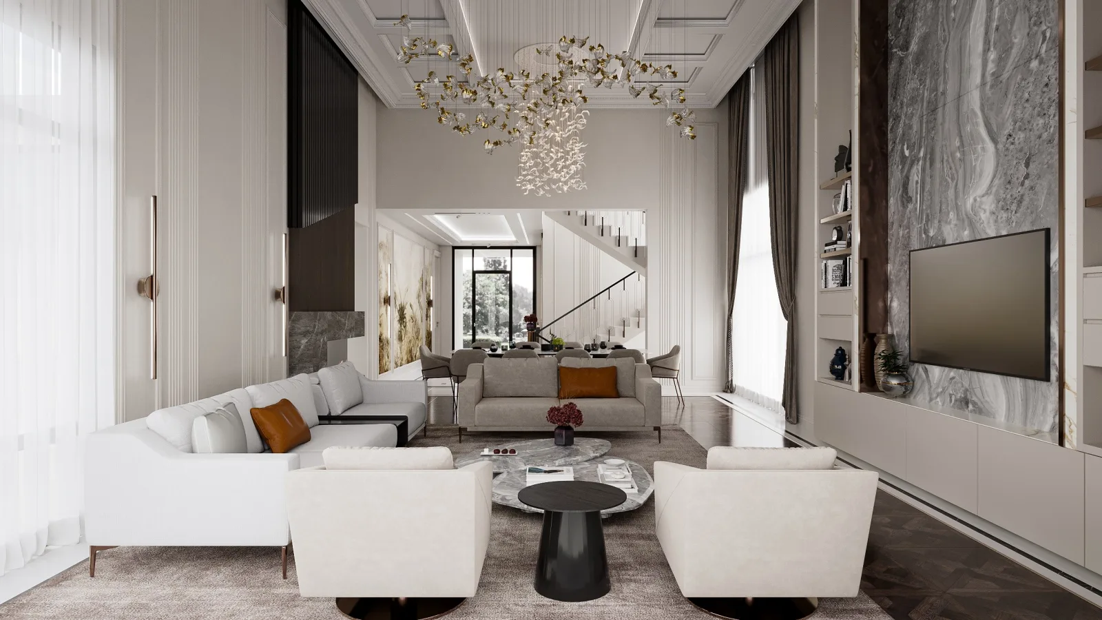 Ankara villa dekorasyon, Villa iç dekorasyon, Lüks villa iç dizayn, Natamam villa, Villa tasarım