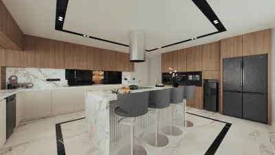 Mavi Ladin Villa – Mutfak Tasarımı, Ankara Villa Tasarım ve Lüks Villa Ankara - Görsel 6