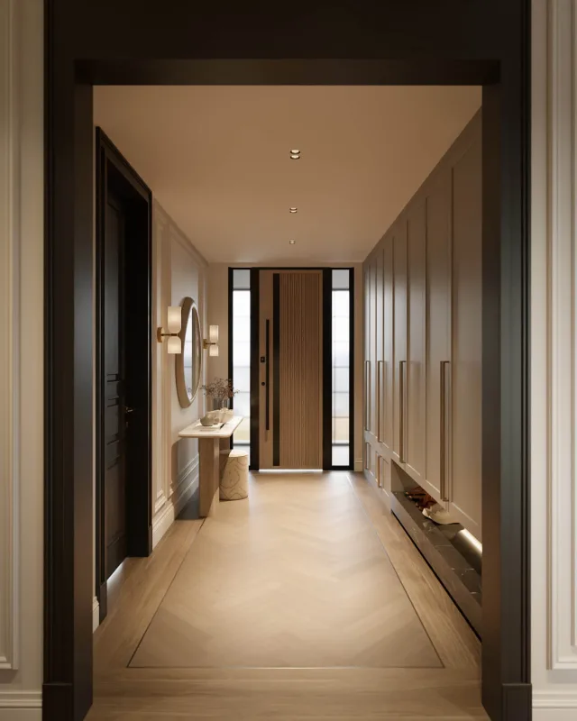 During our villa interior design process, we aimed to create a refined and characteristic welcoming point in the foyer area…