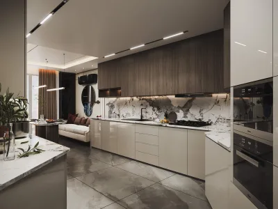 Bostancı Daire – Mutfak Tasarımı ve Lüks Ev Tasarımları (Bostancı, İstanbul) - Görsel 5